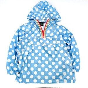 Mini Boden Blue Hooded Jacket Nylon Pullover 3-4Y Raincoat Spring Summer